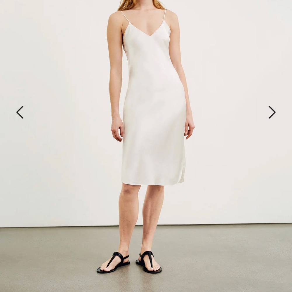 Nili Lotan Silver Slip Dress